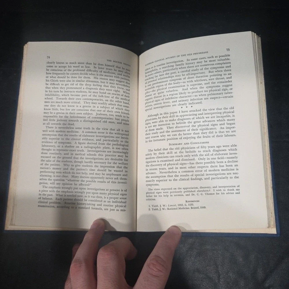 The Doctor Writes S.O. Waife 1954 Medical Anthology Hardcover Grune & Stratton